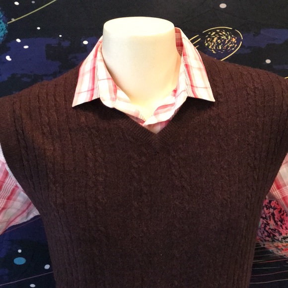 Geoffrey Beene V neck sweater Vest - Picture 3 of 17